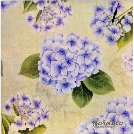 Serwetka decoupage firmy MAKI hortensja 33x33cm